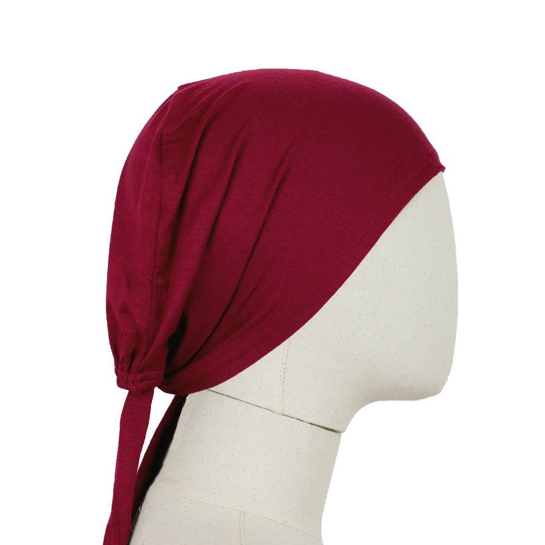 Hijab Untertuch Tie Back in Burgund Rot Online