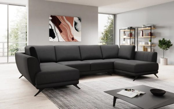 Canapé panoramique convertible Nina (velours ou tissu) Angebot