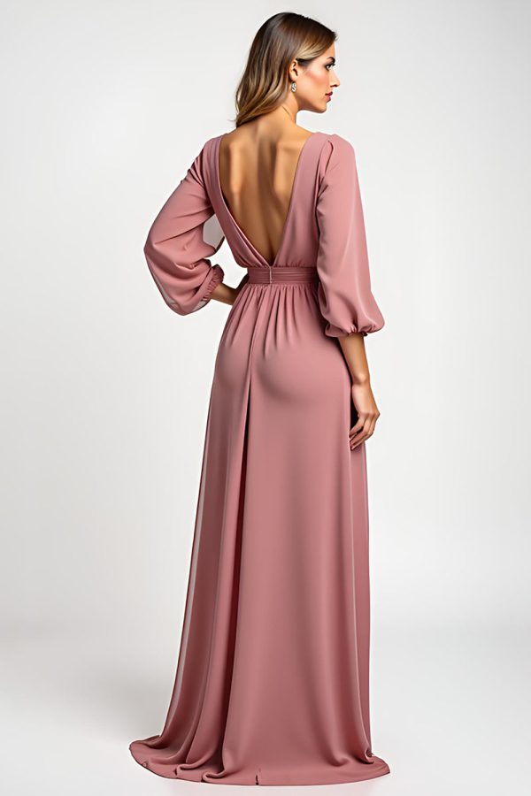 Blush A Line Chiffon 3 4 Mouwen Moeder van de Bruid Jurk Angebot – Bild 2