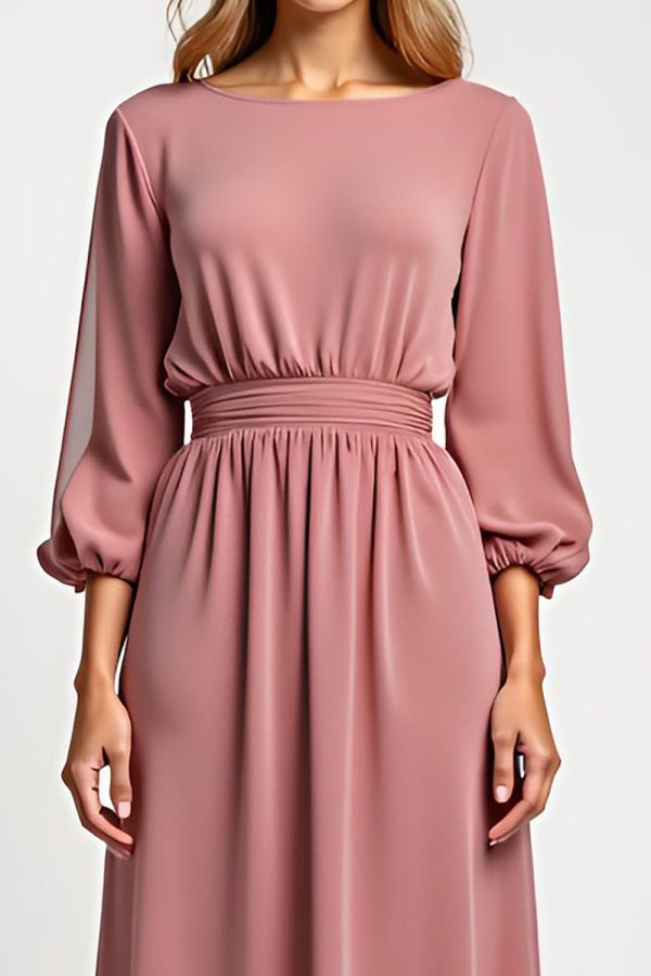 Blush A Line Chiffon 3 4 Mouwen Moeder van de Bruid Jurk Angebot – Bild 3