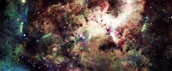 Bunte Nebelgalaxie und Sterne, Glasbild Panorama Verkauf – Bild 5