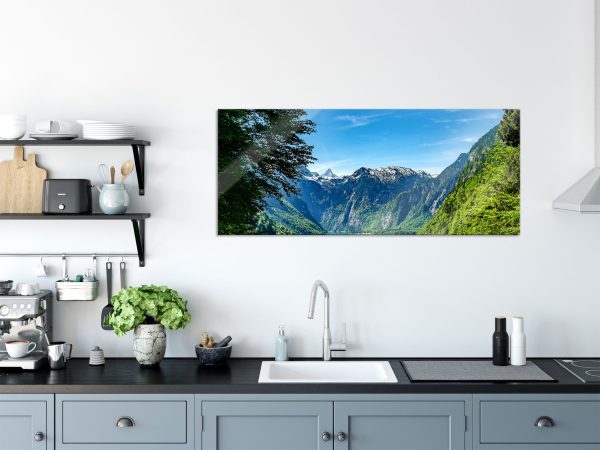 Blick auf den Königssee, Glasbild Panorama Angebot – Bild 3