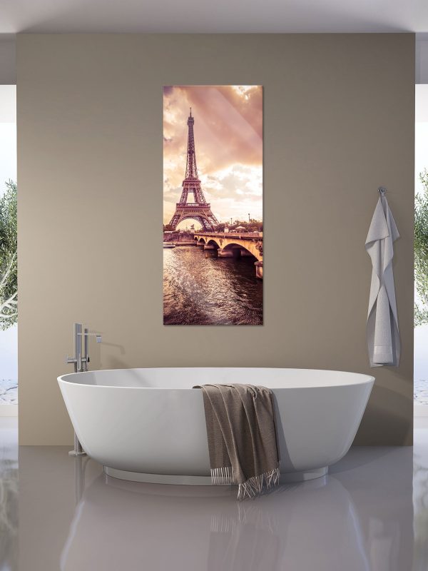 Eiffelturm in Paris, Glasbild Panorama Schn?ppchen – Bild 4