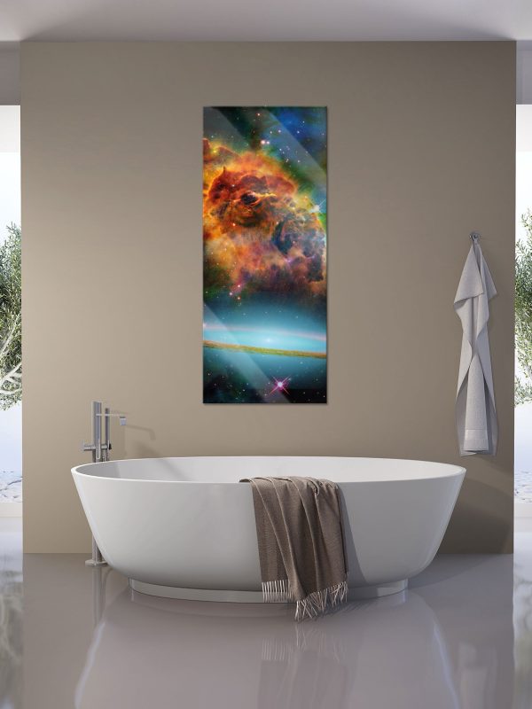 Galaxie mit Sternennebel, Glasbild Panorama Schn?ppchen – Bild 4